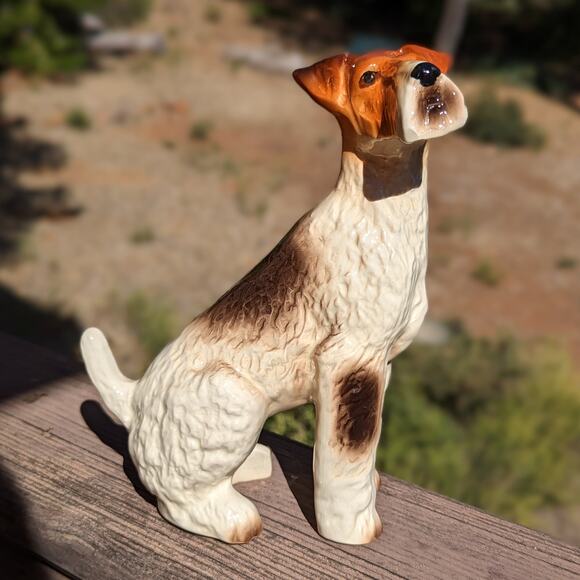 Kingston Pottery England Vintage Hand Painted Airedale Terrier Statue Figurine - Picture 11 of 12